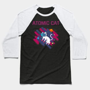 Atomic cat in outer space Baseball T-Shirt